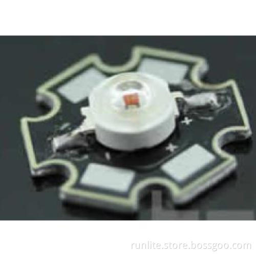 1W power LED with star (cool white)